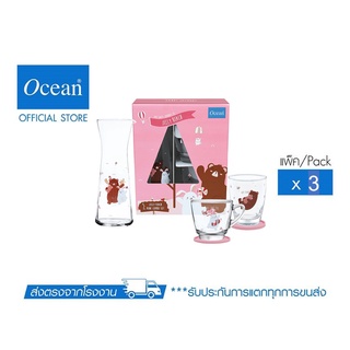 OCEAN ชุดเหยือกน้ำและแก้ว JELLY BEACH MINI COMBO SET (Pack of 3)