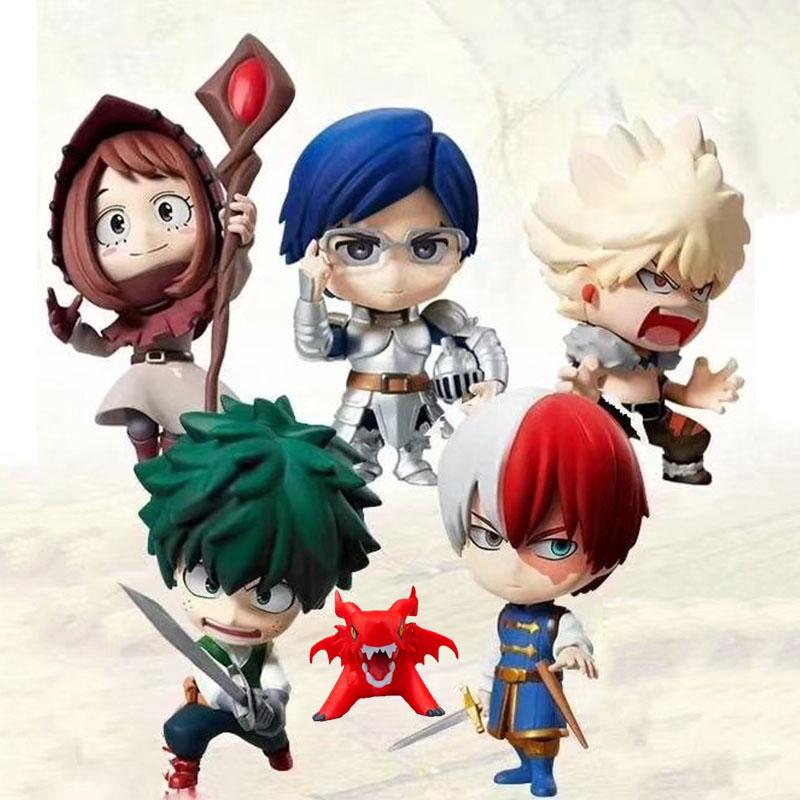 ฟิกเกอร์ My Hero Academia midoriya bakugo iida uraraka todoroki 5 ชิ้น RPG Style