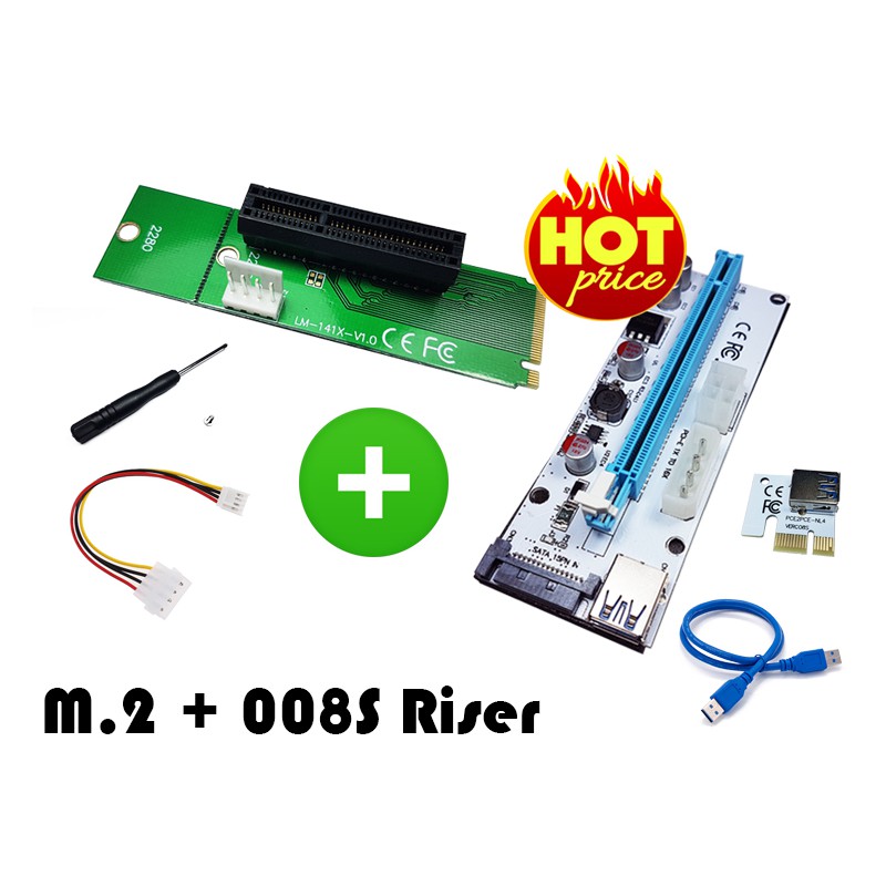 การ์ด M2 + Riser 3 in 1 008s | Shopee Thailand