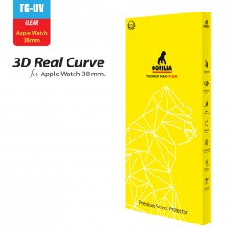 ชุดฟิล์มกระจกกาวยูวี (Gorilla UV) สำหรับ Apple Watch 38mm