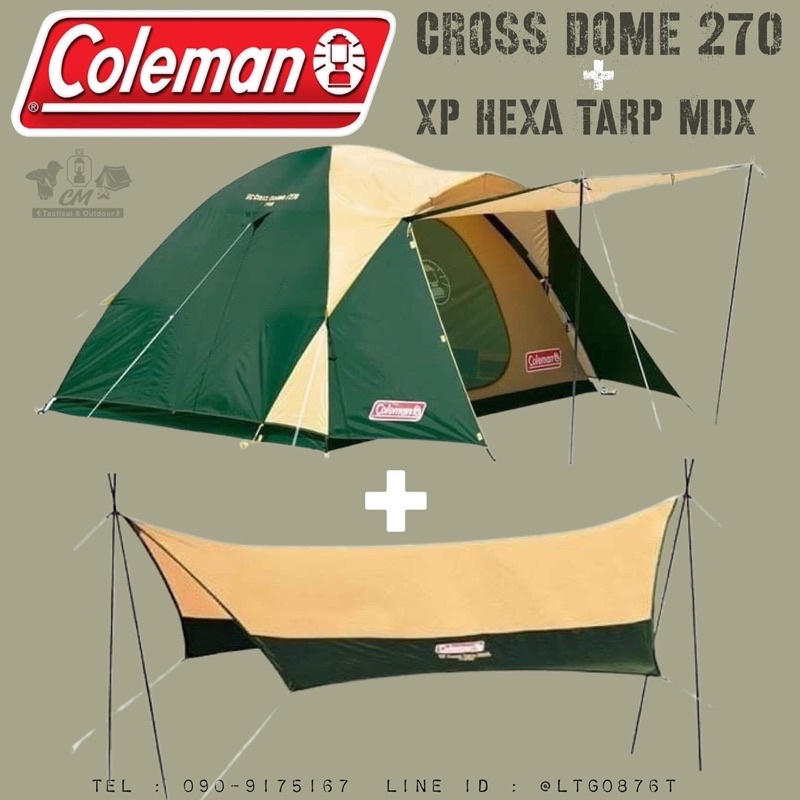 Coleman cross dome 270 + XP Hexa Tarp MDX