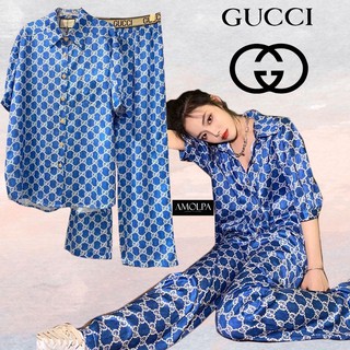 SET GUCCI BLUE  เนื้อนิ่มมากกกๆๆค๊า   Colletion 2021 ผ้าดีมาก  เย็นมากๆ ห้ามพลาดเลยน๊า