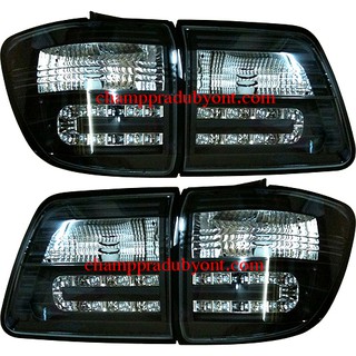 ไฟท้าย ไฟท้ายแต่ง TOYOTA FORTUNER 2004 2005 2006 2007 2008 2009 2010 2011 ดำ LED