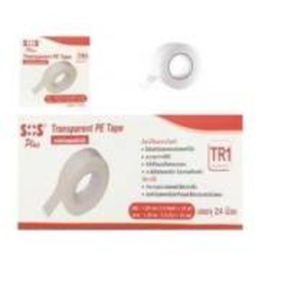 SOS Plus Transperent Tape TR2 1/2"x5หลา เทปแต่งแผลชนิดใส