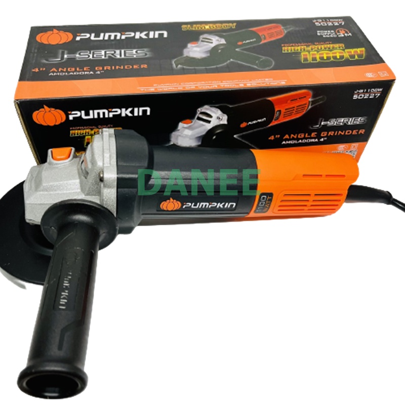 เครื่องเจียร์ไฟฟ้า 4นิ้ว 1100W PUMPKIN (J-G1100W) (50227) เครื่องเจียร หินเจียร ลูกหมู เครื่องเจียรม