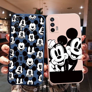 เคสโทรศัพท์มือถือ ขอบสี่เหลี่ยม ลายมิกกี้เมาส์น่ารัก สําหรับ OPPO A16 A94 A53 A15 A12 AX7 A52 A72 A92 A74 A54 5G