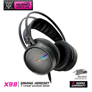 [ประกันศูนย์ 2 ปี] Nubwo รุ่น X98 USB 7.1 surround หูฟังเกมส์มิ่ง เสียงดี ใช้งานง่าย