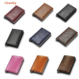 [risesky] ID Credit Card Holder Case Wallets Anti Rfid Blocking Leather Slim Mini Wallet