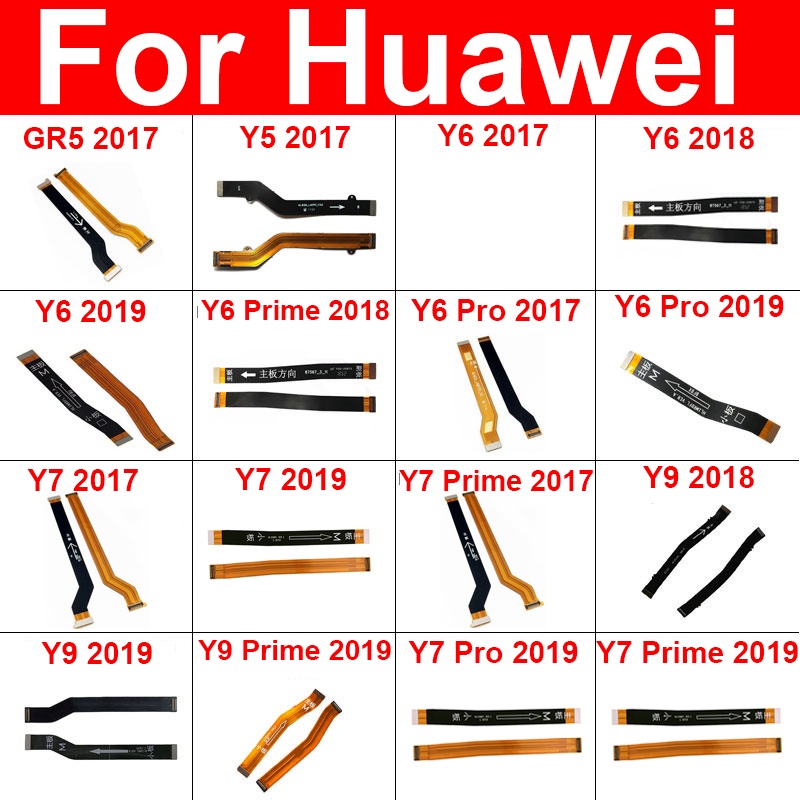 สายแพเมนบอร์ดเมนบอร์ดหน้าจอ LCD สําหรับ Huawei Y5 Y6 Y7 Y9 Prime Pro 2017 2018 2019 GR5 2017