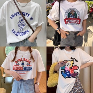 ZARZ.SHOP🍑พร้อมส่ง*เสื้อยืดคอตตอน oversize 6600