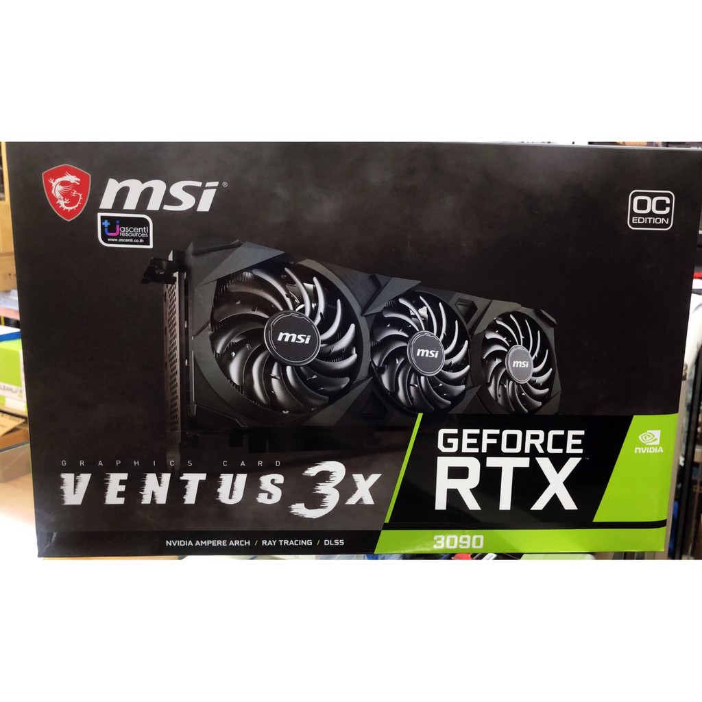 การ์ดจอเล่นเกม MSI GeForce RTX 3090 VENTUS 3X 24G OC