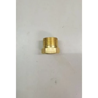 [1 ชิ้น] ลดเหลี่ยมทองเหลือง ข้อต่อลดเหลี่ยมขนาด 1/4" x 1/2"