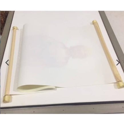 พุทธเนื้อภาพวาด-พระอมิตาภะ-เนื้อผ้าใบผ้าพร้อมวงเล็บขลุ่ยไม้ธรรมชาติ-หลายขนาด - รูปที่ 2