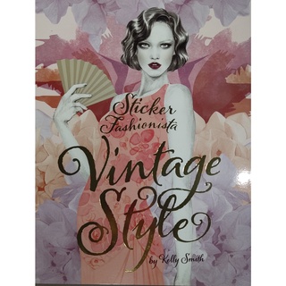 หนังสือ วาดภาพ แฟชั่น ภาษาอังกฤษ STICKER FASHIONISTA VINTAGE STYLE