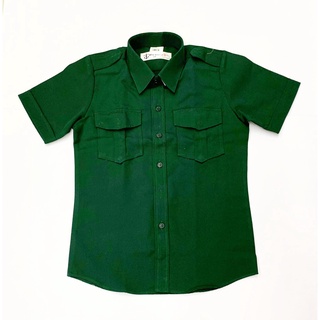 เสื้อเนตรนารีสามัญ  ตราสมอ (สีเขียว) Size 34-52