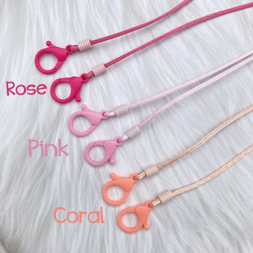 SALE!! สายคล้องแมสผู้ใหญ่ รุ่นตะขอก้ามปู ยาวพิเศษ80-90cm สาย+Stopper ปรับสายได้ ผ้าซาตินเงาสวย สำหรับผู้ชายพำ - รูปที่ 5