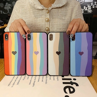 3D Relief Soft Case เคสซิลิโคน VIVO V20 V17 V15 X50 Pro V11i V11 V9 Y81 Y81i Silikon TPU Phone Case Motif Purple Rainbow