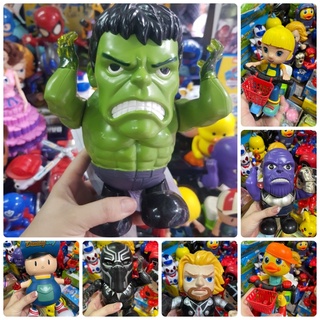 หุ่นฮัคเต้นได้ มีเสียง มีไฟ Hulk Dance Avenger Hero Danceใส่ถ่าน AA 3 ก้อน.