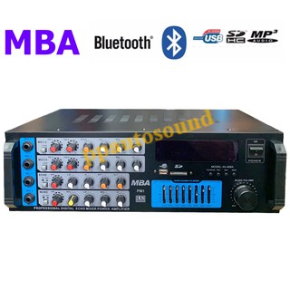 🚚✔(พร้อมส่ง) MBA เครื่องแอมป์ขยาย Bluetooth USB &amp;amp; SD Card FM DIGITAL ECHO AMPLIFIER รุ่น AV-468A