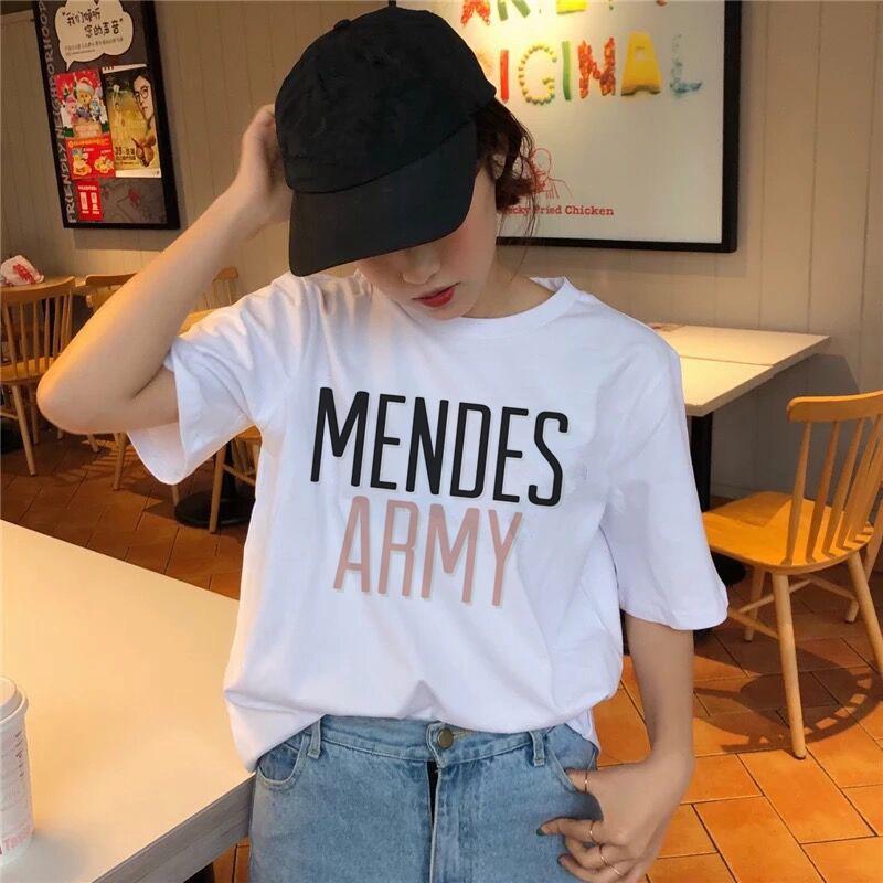 เสื้อยืดแขนสั้นพิมพ์ลาย Shawn Mendes สําหรับผู้หญิงและผู้ชาย