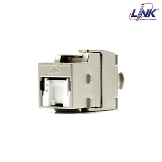 LINK เต้ารับตัวเมีย มี Shield CAT6A RJ45 Modular JACK, Super Slim, Tool Free, Auto Shutter US-1034TFAS