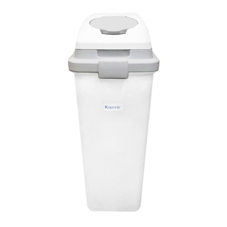 ถังขยะเหลี่ยมฝาปิด รุ่น PN6045 ขนาด 45 ลิตร สีขาว ถังขยะ Square Bin Lid Model PN6045 Size 45 L. White