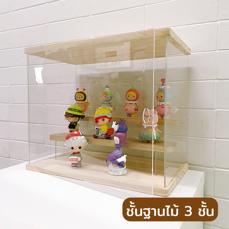 🎁พร้อมส่งจากไทย🎁 ชั้นวางโมเดล ฐานไม้ มีหลายขนาด ประกอบง่าย ชั้นวางฐานไม้ ชั้นวางฟิกเกอร์ - รูปที่ 6