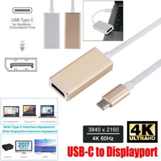 USB-C USB 3.1 TYPE-C TO DP Display Port Converter สายเคเบิล 10Gbps 4K 30HZ 1080P 60HZ AV สายไฟสำหรับ แมคbook Air 12