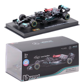 Bburago 1:43 Mercedes AMG 2021 W12 E ประสิทธิภาพสูง #โมเดลรถยนต์จําลอง 44 Lewis Hamilton F1