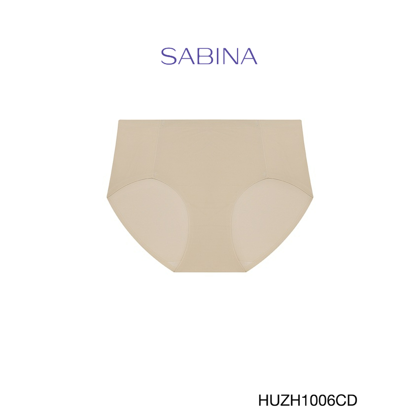 Sabina ซาบีน่า กางเกงชั้นในไร้ขอบ (ทรง Half) รุ่น Habpy Lady  รหัส HUZH1006CD สีเนื้อเข้ม