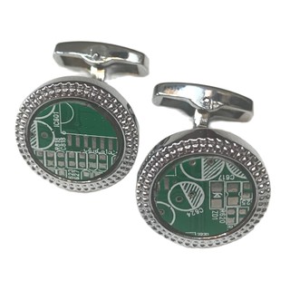 Cufflink กระดุมข้อมืองานสแตนเลสเกรดส่งออกคุณภาพพรีเมียมสีเงิน