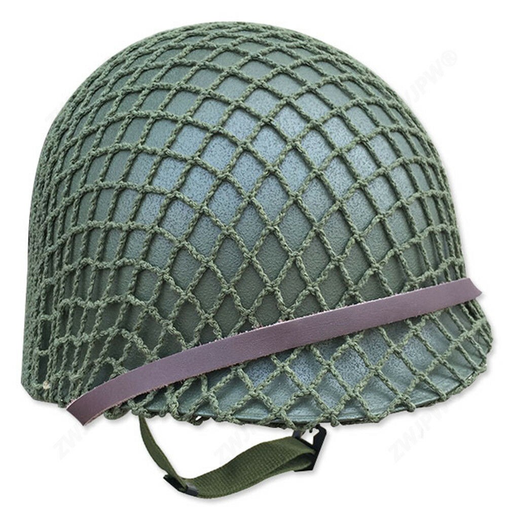 WW2 US ARMY Paratrooper M1 HELMET NET COTTON CAMOUFLAGE TACTICAL เฉพาะฝาครอบสุทธิ