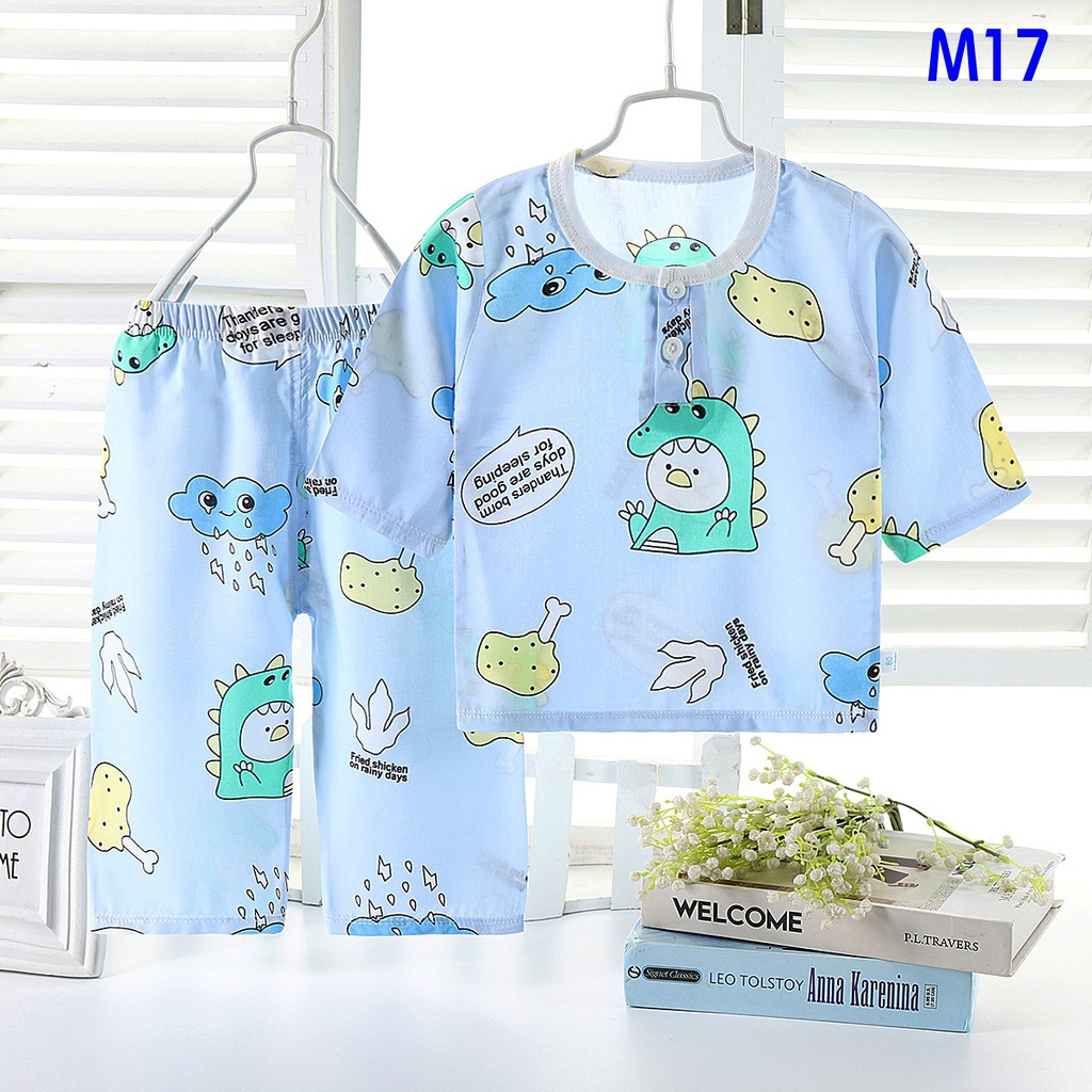 ชุดนอนเด็ก เซ็ต 2 ชิ้น เสื้อแขนยาว+กางเกงขายาว ชุดนอนเด็กพิมพ์ลายการ์ตูนน่ารักๆ ใส่สบาย ระบายอากาศได้ดี (พร้อมส่งในไทย)