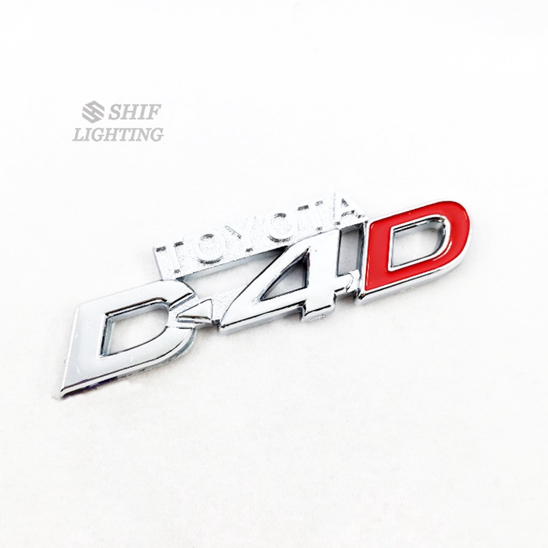 1 x ABS Toyota D4D ตัวอักษรรถ Auto ตกแต่งป้ายสัญลักษณ์ Decal สติกเกอร์สําหรับ TOYOTA D4D