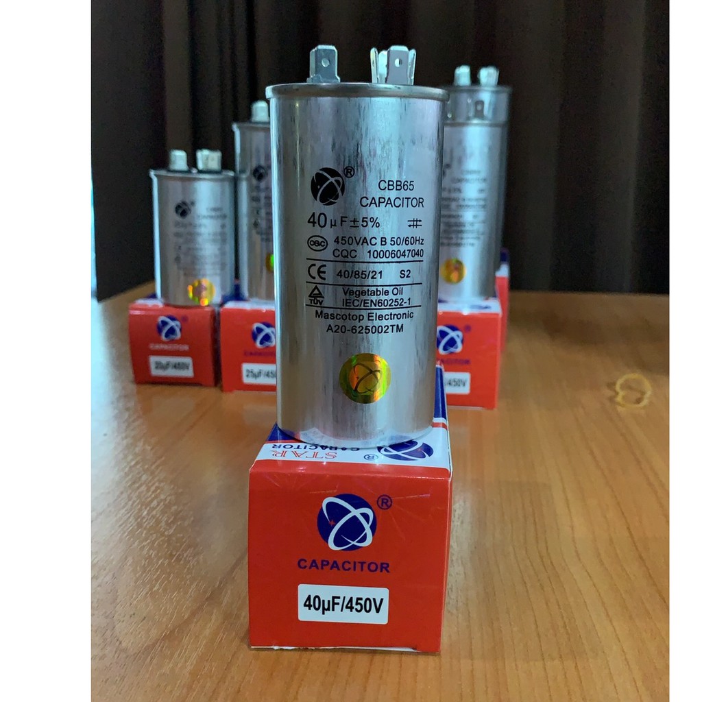 แคปรันแอร์ รันแอร์ คาปาซิเตอร์ แคปสตาร์ทแอร์ แอร์ CBB65 ขนาด 40uf  คุณภาพดีมาก ค่าเที่ยงตรงสูง
