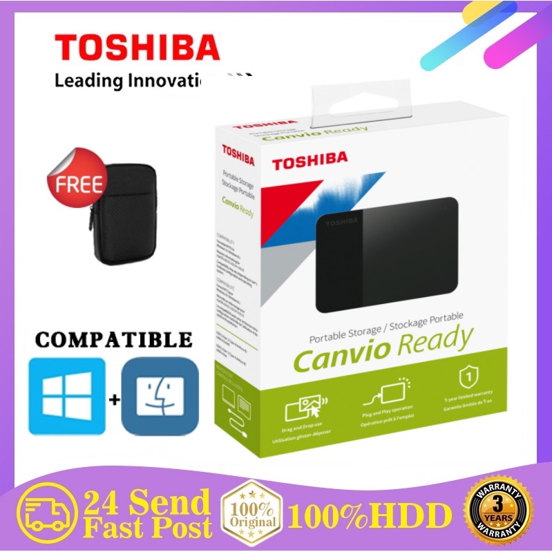 Authentic ！HDD HD  Harddisk External 2TB 500GB 1TB Toshiba Canvio Basic  2.5