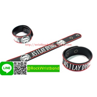 AS I LAY DYING ขายริสแบนด์  ALD284NA Wristband สายรัดข้อมือวงร็อค