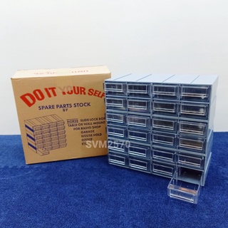 24 pcs. Slide Lock Box HORSE Model 007-9 007-9(48) ตู้ใส่อะไหล่ 48 ช่อง ชั้นใส่อะไหล่ กล่องใส่อะไหล่ พลาสติกคุณภาพดี