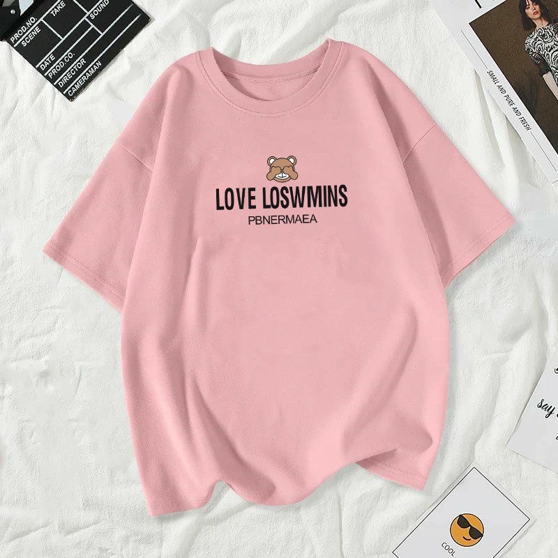 เสื้อแฟชั่น🌸 สาวน่ารักเรียบง่าย พิมพ์ลาย ฤดูร้อน ลายใหม่🌸เสื้อยืดผู้หญิงและผู้ชาย⚡️ พร้อมส่ง⚡️ T-698