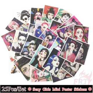 ❉ Sexy Girls Mini Poster สติ๊กเกอร์ ❉ 25Pcs/Set Mixed Luggage Laptop Skateboard Doodle Stickers