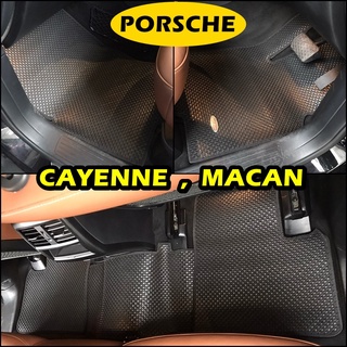 พรมปูพื้นรถยนต์ PORSCHE CAYENNE  , MACAN  พรมกระดุมเม็ดเล็กpvc เข้ารูป ตรงรุ่นรถ