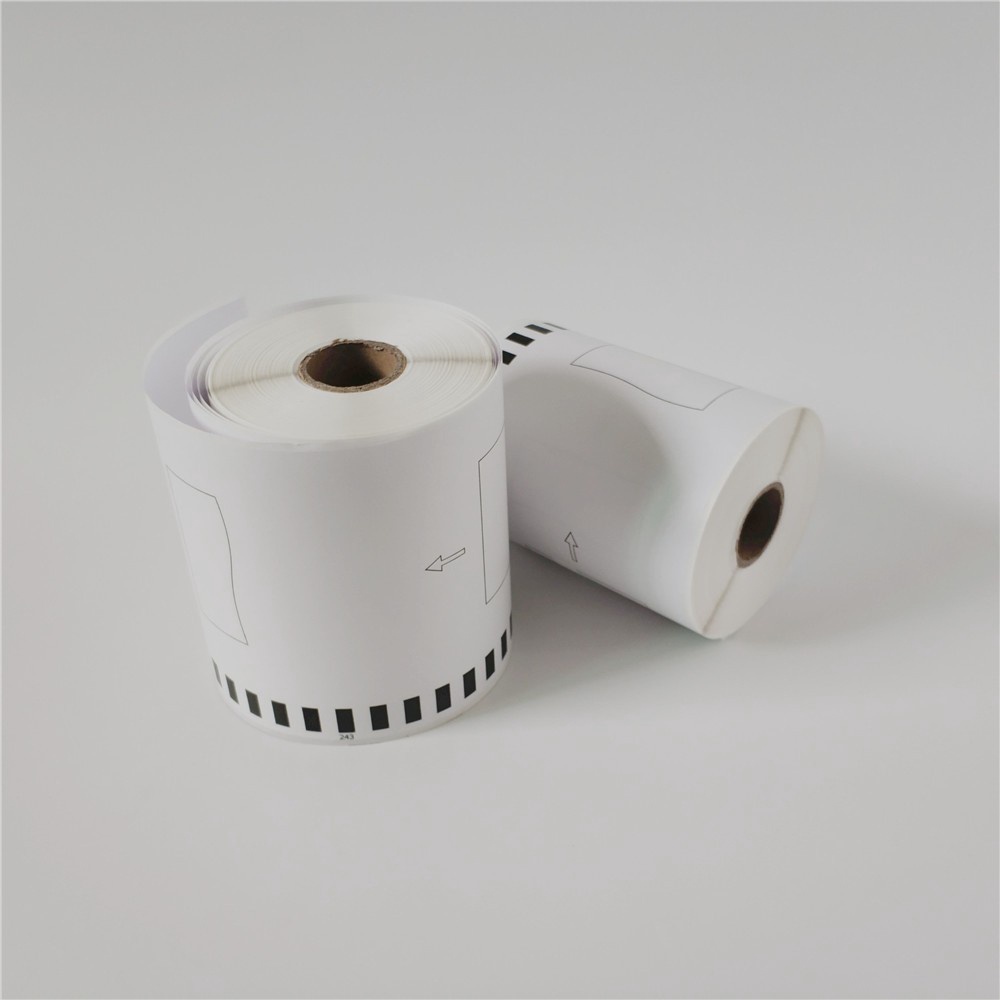 2 x Rolls Brother DK 2243 ป้ายที่รองรับ 102 มม.x 30.48 ม. สําหรับ Brother QL 1050 1060N 1100 1110NWB