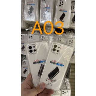 Samsung Galaxy A03 CASE TPU ฝาหลังใส กันกระแทก มีปุ่มกันกระแทก ทั้ง 4 มุม มีคลุมกล้อง รุ่นใหม่