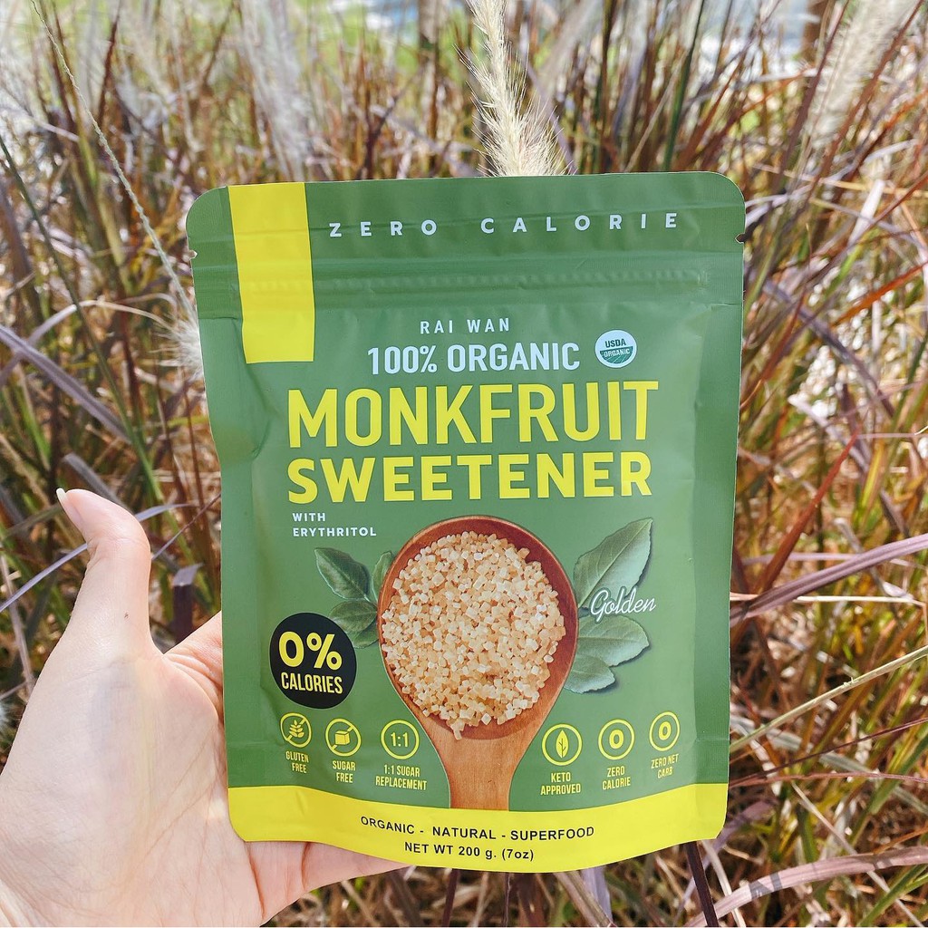 น้ำตาลหล่อฮังก๊วยออร์แกนิค โกลเด้น Raiwan 100% Organic - คีโตทานได้ Keto Friendly (ขนาด 200กรัม)