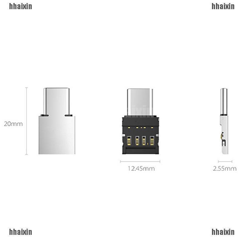 อะแดปเตอร์แปลง USB-C 3.1 Type C ตัวผู้ เป็น USB ตัวเมีย OTG สําหรับดิสก์ U 2 ชิ้น