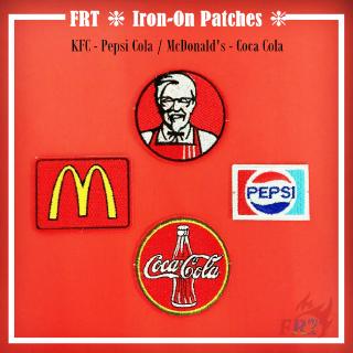 kfc - pepsi/mcdonald  s - coca cola แพทช์ป้ายปักผ้า 1 ชิ้น diy