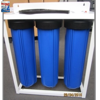 เครื่องกรองน้ำ 3 ขั้นตอน Big Blue ขนาด 20 นิ้ว เข้าออก 1 นิ้ว กระบอกกรองน้ำ Bigblue Housing 20 นิ้ว