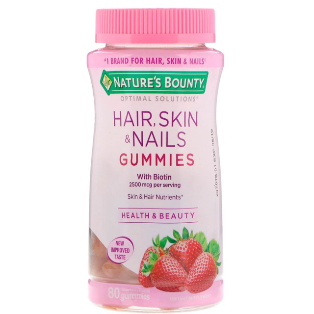 พร้อมส่ง Natures Bounty Hair Skin Nail 80 Gummies Exp 092023 Cosmebeautyshop Thaipick 8487