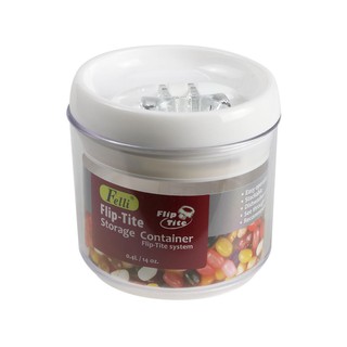 ขวดโหลกลม SAN FLIP TITE 0.4 ลิตร ฝาดึงสีขาว  CANISTER SAN FLIP TITE 0.4L WHITE