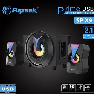 ลำโพงคอมพิวเตอร์ ลำโพงเกมมิ่งส์ Razeak SP-X9 Speaker Prime USB 2.1 Channel Multimedia รับประกัน 1 ปี #2